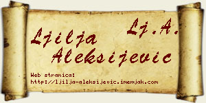 Ljilja Aleksijević vizit kartica